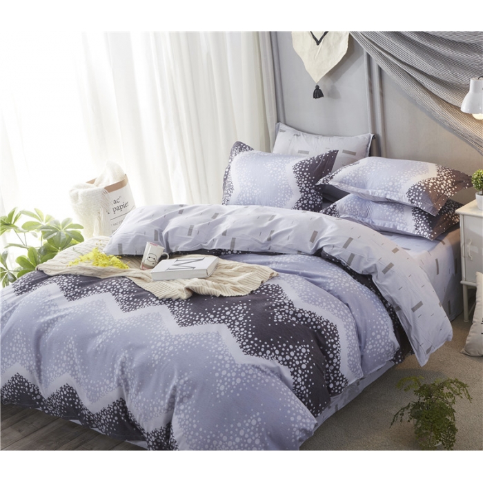 91家纺网 家纺一手货源 找家纺 米粒家纺 2018新品芦荟棉四件套伦敦夜色