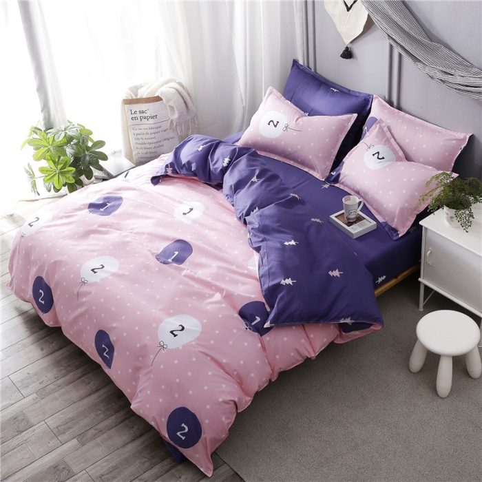 91家纺网 家纺一手货源 找家纺 米粒家纺 2018新品芦荟棉四件套数字游戏