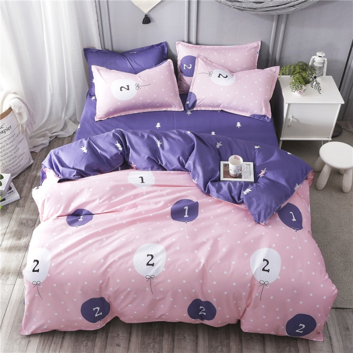 91家纺网 家纺一手货源 找家纺 米粒家纺 2018新品芦荟棉四件套数字游戏