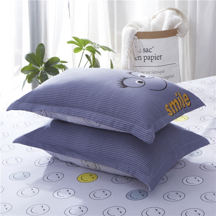 91家纺网 家纺一手货源 找家纺 米粒家纺 2018新品芦荟棉四件套笑颜