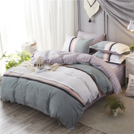 米粒家纺 2018新品芦荟棉四件套北欧风情