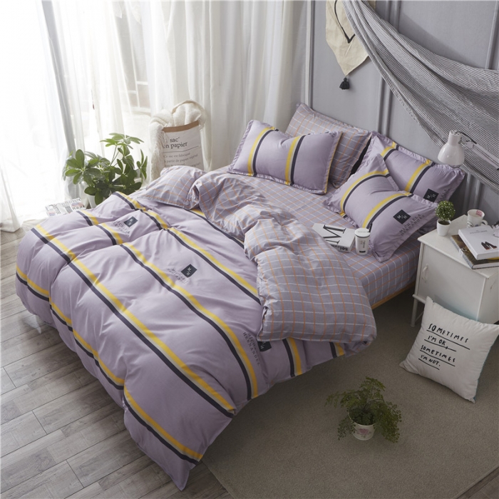 91家纺网 家纺一手货源 找家纺 米粒家纺 2018新品芦荟棉四件套欢乐时光