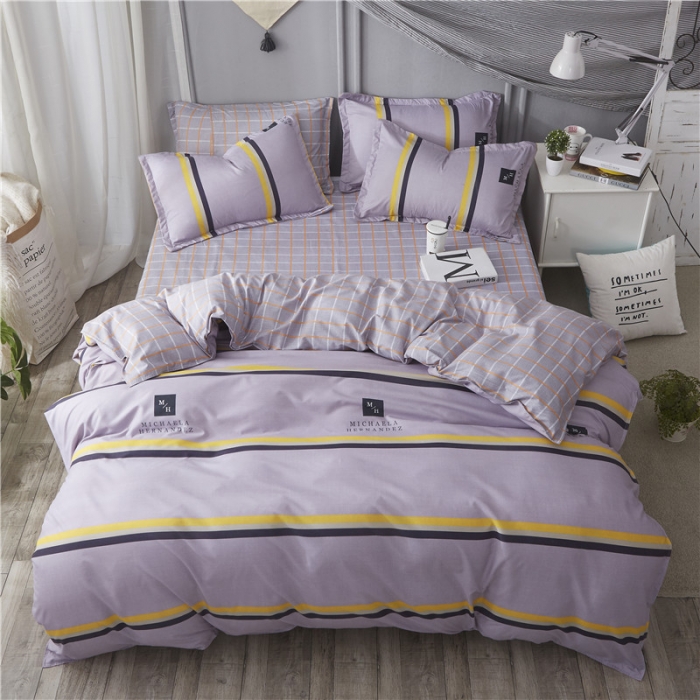 91家纺网 家纺一手货源 找家纺 米粒家纺 2018新品芦荟棉四件套欢乐时光