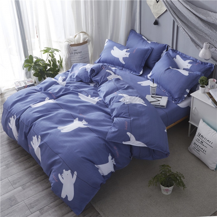 91家纺网 家纺一手货源 找家纺 米粒家纺 2018新品芦荟棉四件套酷先生