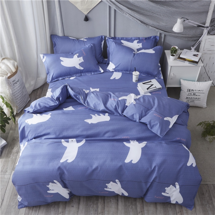 91家纺网 家纺一手货源 找家纺 米粒家纺 2018新品芦荟棉四件套酷先生