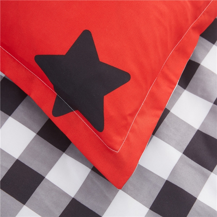 91家纺网 家纺一手货源 找家纺 米粒家纺 2018新品芦荟棉四件套星星