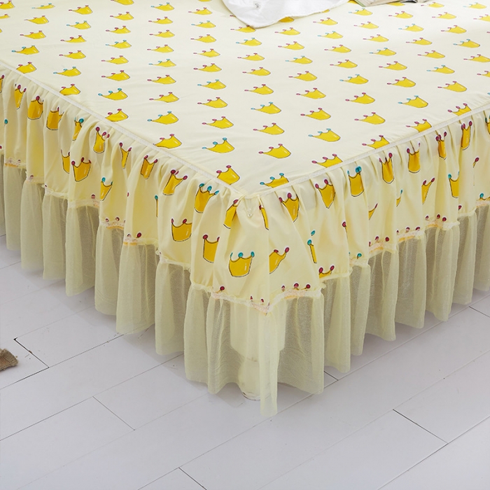 91家纺网 家纺一手货源 找家纺 米粒家纺 磨毛床裙系列 皇冠