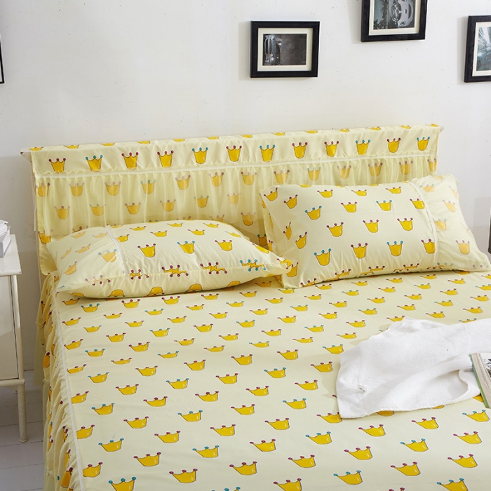 91家纺网 家纺一手货源 找家纺 米粒家纺 磨毛床裙系列 皇冠