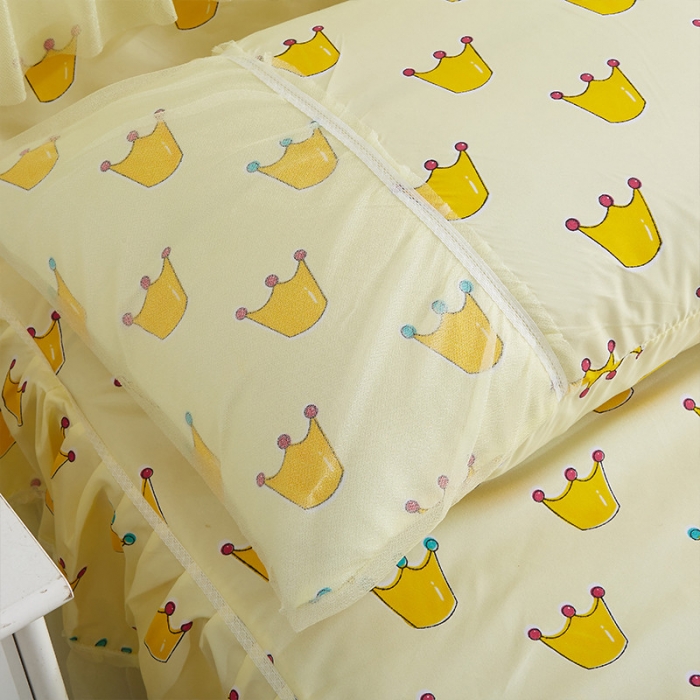 91家纺网 家纺一手货源 找家纺 米粒家纺 磨毛床裙系列 皇冠