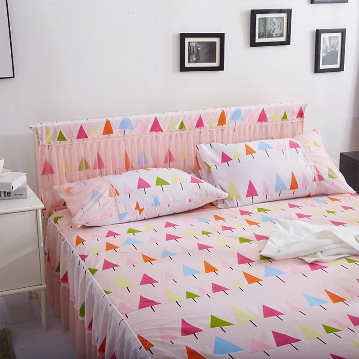 91家纺网 家纺一手货源 找家纺 米粒家纺 磨毛床裙系列 森林小镇