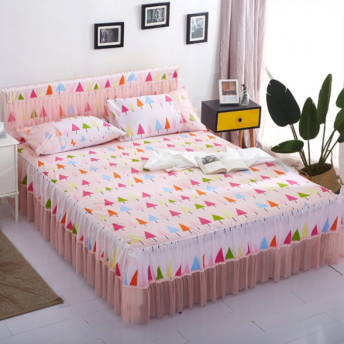 91家纺网 家纺一手货源 找家纺 米粒家纺 磨毛床裙系列 森林小镇