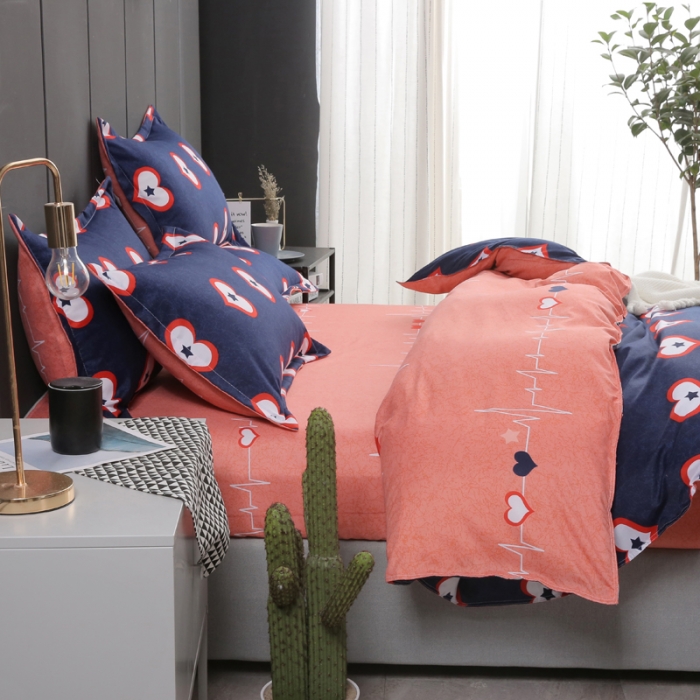 91家纺网 家纺一手货源 找家纺 米粒家纺 2018新款亲肤活性印花四件套好心情