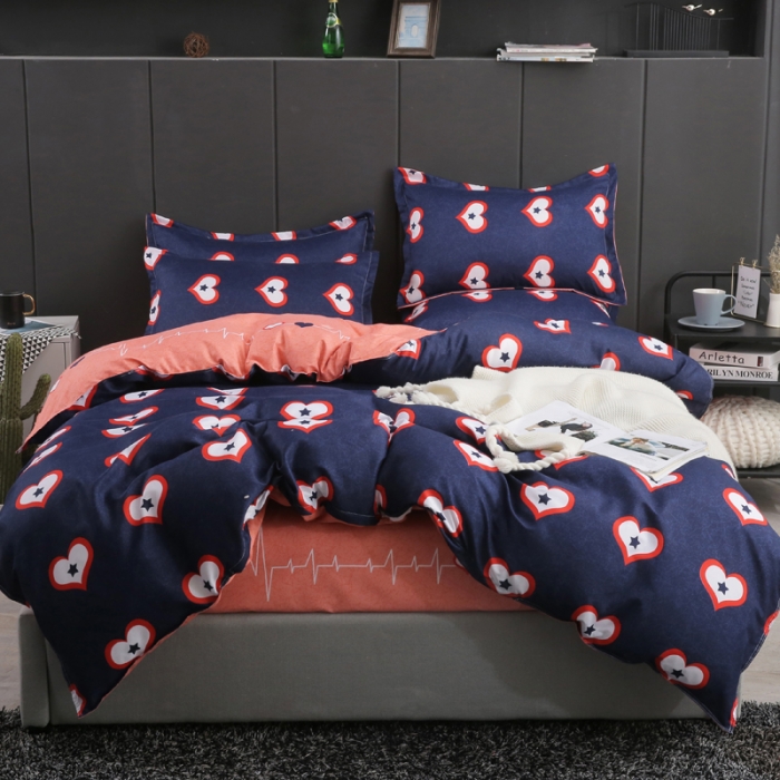 91家纺网 家纺一手货源 找家纺 米粒家纺 2018新款亲肤活性印花四件套好心情