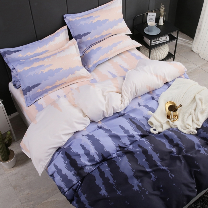 91家纺网 家纺一手货源 找家纺 米粒家纺 2018新款亲肤活性印花四件套宁静