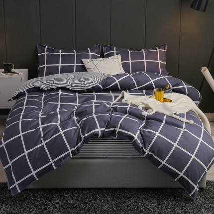 91家纺网 家纺一手货源 找家纺 米粒家纺 2018新品芦荟棉四件套 印象空间