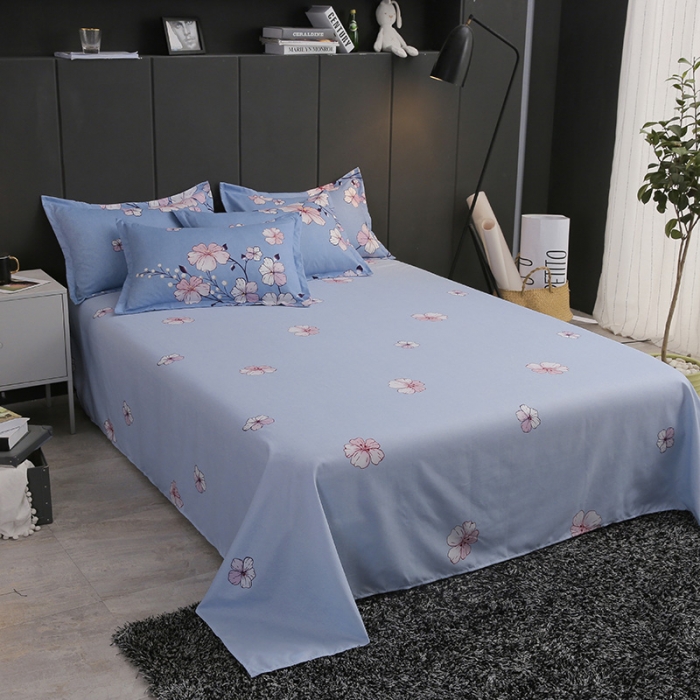 91家纺网 家纺一手货源 找家纺 米粒家纺 2018新品芦荟棉四件套 花花世界