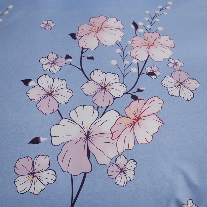 91家纺网 家纺一手货源 找家纺 米粒家纺 2018新品芦荟棉四件套 花花世界