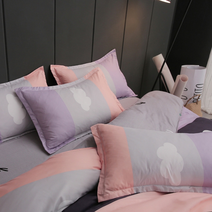 91家纺网 家纺一手货源 找家纺 米粒家纺 2018新品芦荟棉四件套 恐龙乐园