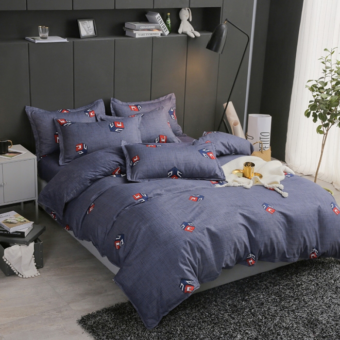 91家纺网 家纺一手货源 找家纺 米粒家纺 2018新品芦荟棉四件套 快乐魔方