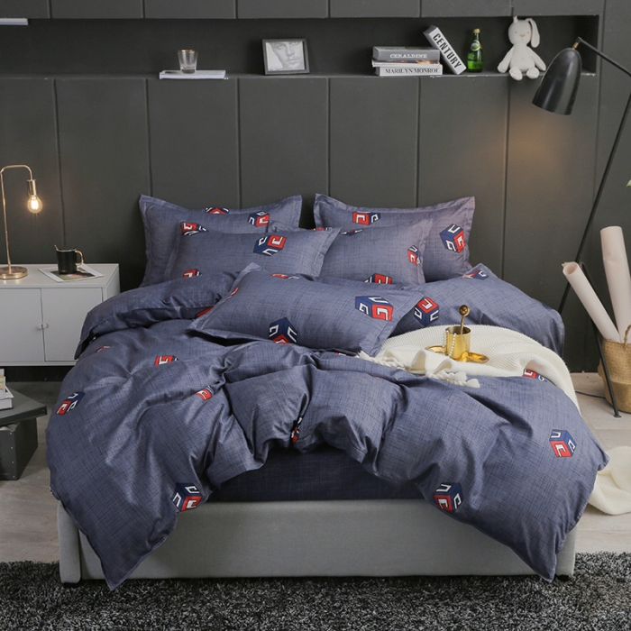 91家纺网 家纺一手货源 找家纺 米粒家纺 2018新品芦荟棉四件套 快乐魔方