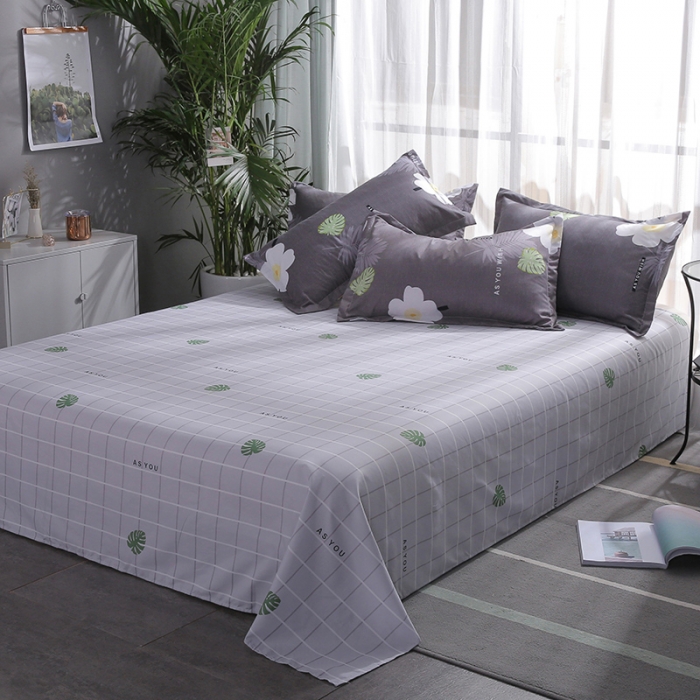 91家纺网 家纺一手货源 找家纺 米粒 2019新款芦荟棉活性印花套件 花语幽情