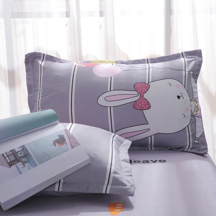 91家纺网 家纺一手货源 找家纺 米粒 2019新款芦荟棉活性印花套件 兔小姐