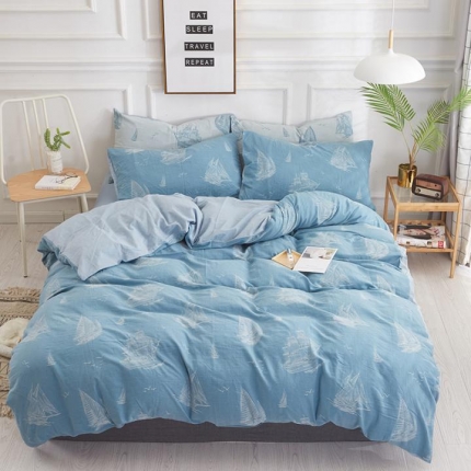 91家纺网 家纺一手货源 找家纺 （总）久典家纺 2018新款60S色织水洗大提花四件套