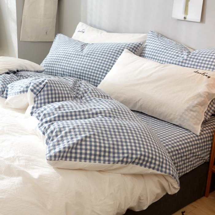 91家纺网 家纺一手货源 找家纺 （总）久典家纺 2018新色织水洗棉绣花四件套潘多拉系列