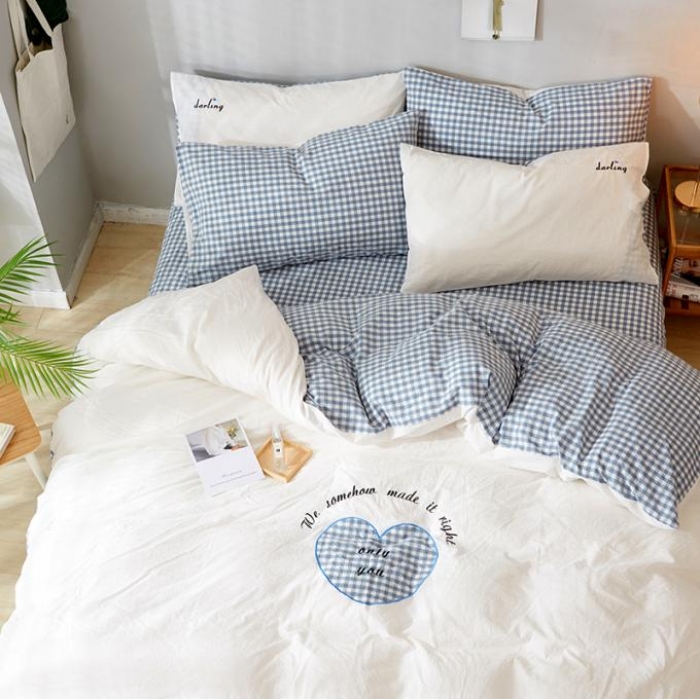 91家纺网 家纺一手货源 找家纺 （总）久典家纺 2018新色织水洗棉绣花四件套潘多拉系列