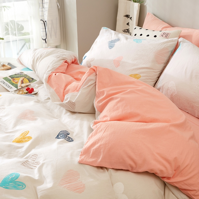 91家纺网 家纺一手货源 找家纺 久典家纺 2018新款全棉水洗棉印花四件套 美好