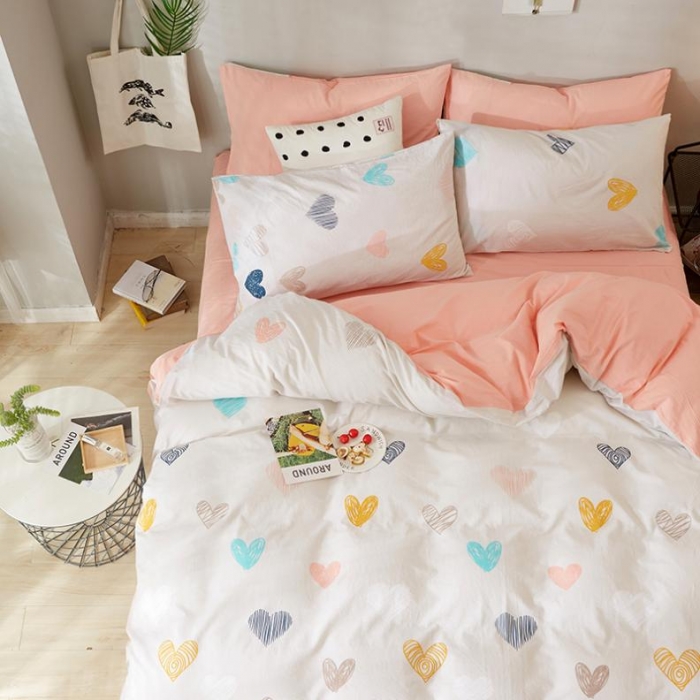 91家纺网 家纺一手货源 找家纺 久典家纺 2018新款全棉水洗棉印花四件套 美好