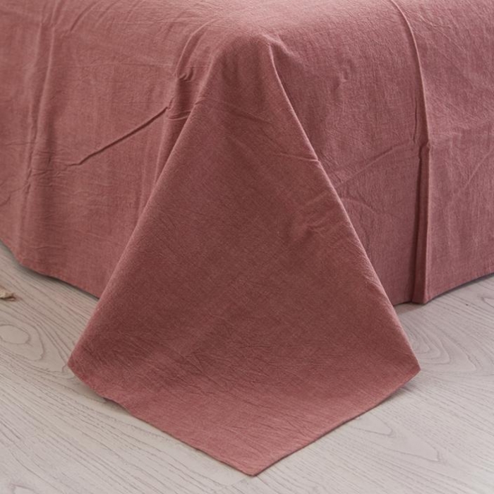 91家纺网 家纺一手货源 找家纺 久典家纺 2018新款60S色织水洗大提花四件套艾玛-豆沙色