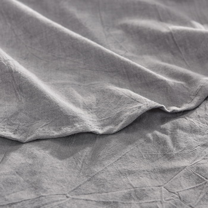 91家纺网 家纺一手货源 找家纺 久典家纺 2018新款60S色织水洗大提花四件套品味格韵-灰