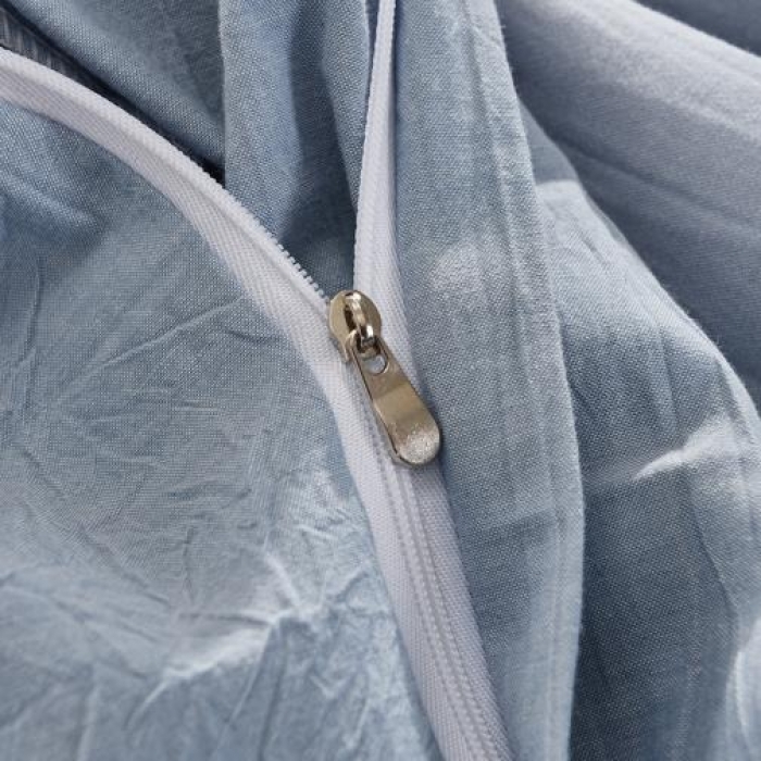 91家纺网 家纺一手货源 找家纺 久典家纺 2018新款60S色织水洗大提花四件套山水如画-兰