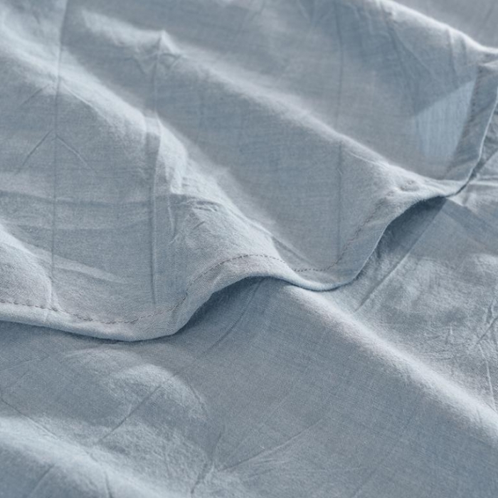 91家纺网 家纺一手货源 找家纺 久典家纺 2018新款60S色织水洗大提花四件套山水如画-兰