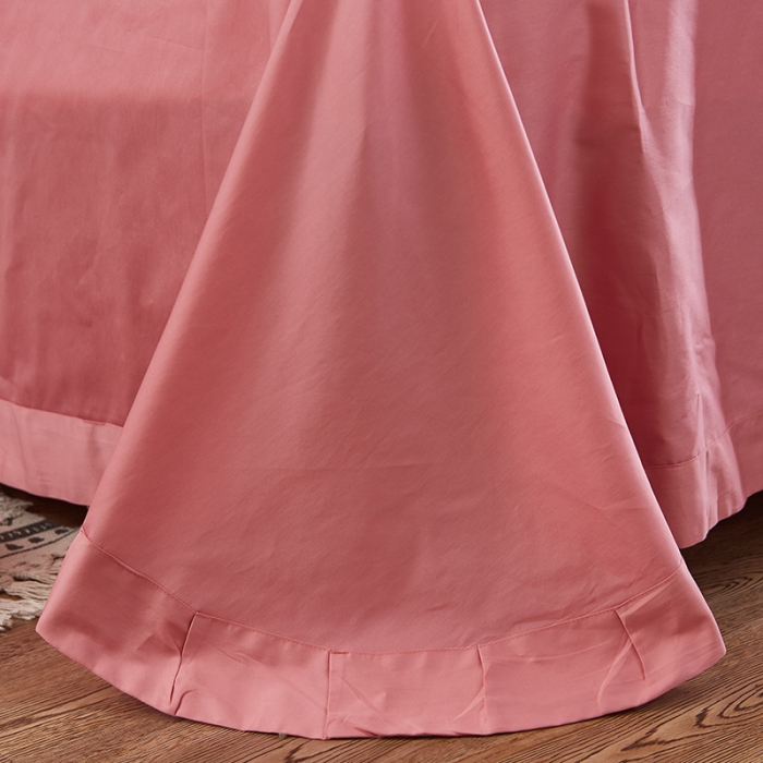 91家纺网 家纺一手货源 找家纺 久典家纺 2018新款60S长绒棉绣花四件套 蜻蜓绣-玫红