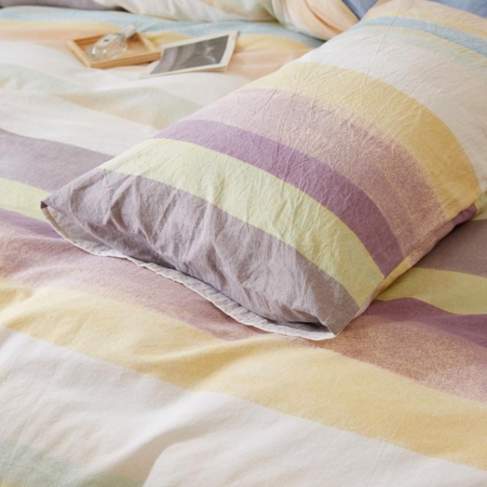 91家纺网 家纺一手货源 找家纺 久典家纺 2018新款全棉水洗棉印花四件套 缎条