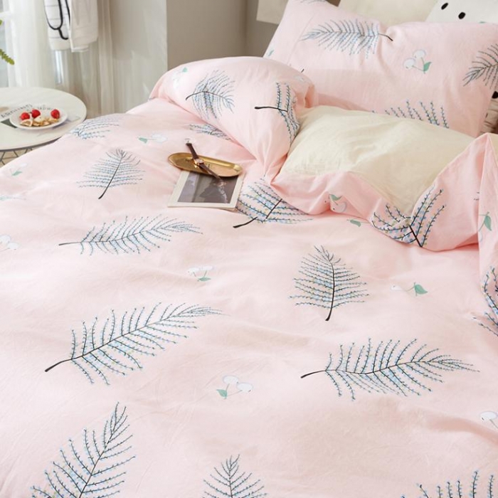 91家纺网 家纺一手货源 找家纺 久典家纺 2018新款全棉水洗棉印花四件套 夜魅