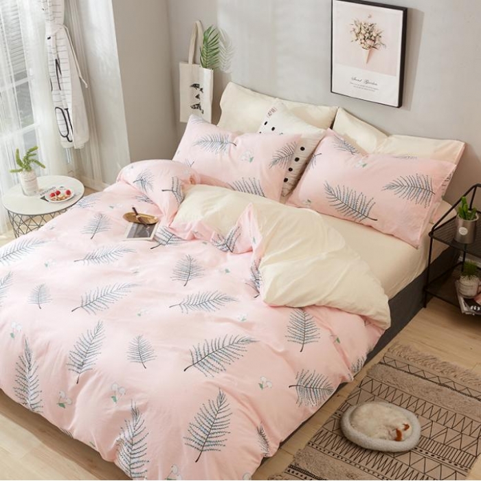 91家纺网 家纺一手货源 找家纺 久典家纺 2018新款全棉水洗棉印花四件套 夜魅