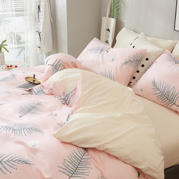 91家纺网 家纺一手货源 找家纺 久典家纺 2018新款全棉水洗棉印花四件套 夜魅