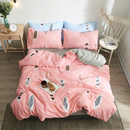 91家纺网 家纺一手货源 找家纺 （总）久典家纺 2018新款全棉水洗棉印花四件套