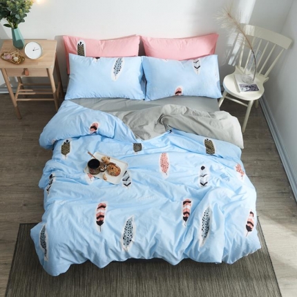 91家纺网 家纺一手货源 找家纺 （总）久典家纺 2018新款全棉水洗棉印花四件套