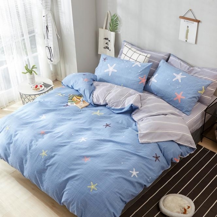 91家纺网 家纺一手货源 找家纺 （总）久典家纺 2018新款全棉水洗棉印花四件套