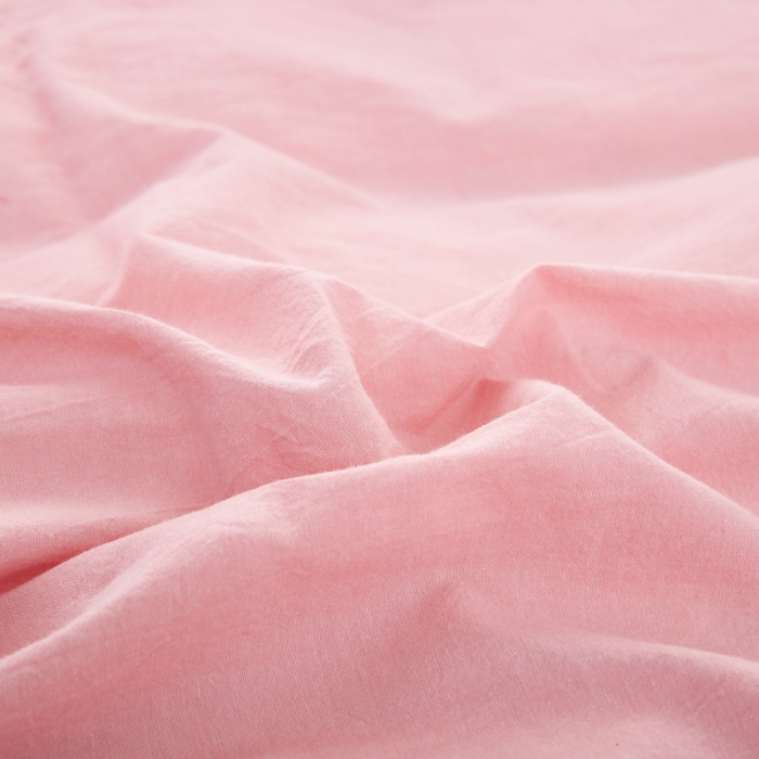 91家纺网 家纺一手货源 找家纺 久典家纺 色织水洗棉基础款纯色系列四件套床单款 初恋粉