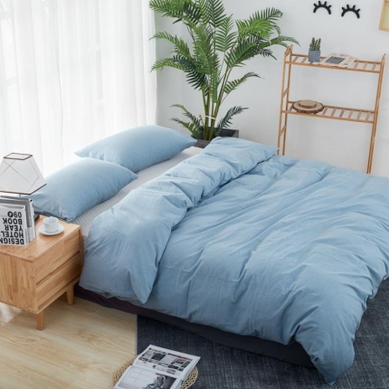 91家纺网 家纺一手货源 找家纺 （总）久典家纺 色织水洗棉基础款纯色系列单品被套