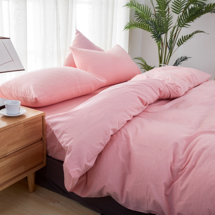 91家纺网 家纺一手货源 找家纺 （总）久典家纺 色织水洗棉基础款纯色系列单品枕套（一对装）