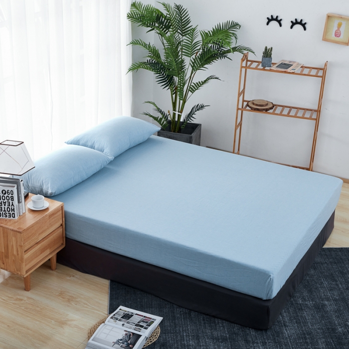 91家纺网 家纺一手货源 找家纺 （总）久典家纺 色织水洗棉基础款纯色系列单品床笠