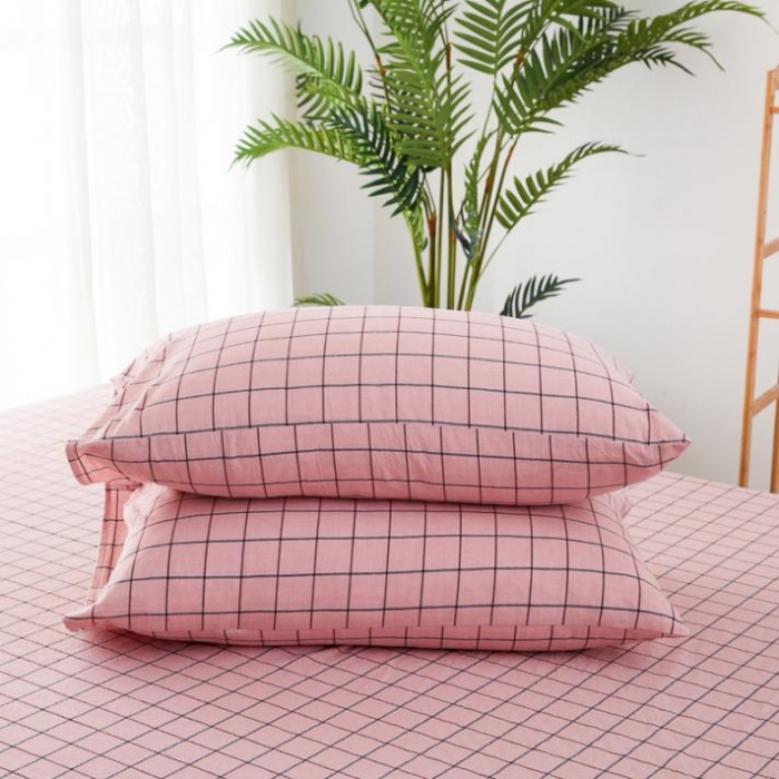 91家纺网 家纺一手货源 找家纺 （总）久典家纺 色织水洗棉基础款中格系列单品枕套