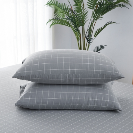 91家纺网 家纺一手货源 找家纺 （总）久典家纺 色织水洗棉基础款中格系列单品枕套