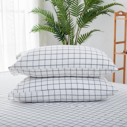 91家纺网 家纺一手货源 找家纺 （总）久典家纺 色织水洗棉基础款中格系列单品枕套